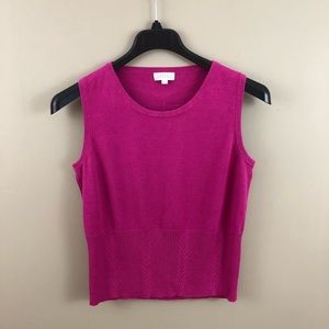 Joseph A. Fuchsia Sleeveless Shell - Size L